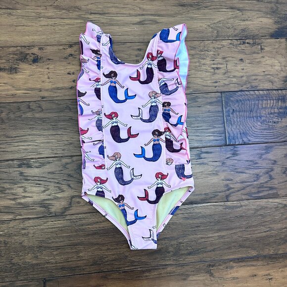 Pink Chicken Mermaid One-Piece Swimsuit * - Picture 1 of 5